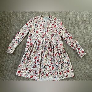Meekat Floral Long Sleeve Dress Boho Sz 4